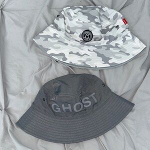 Ghost Logo Gray Bucket Hat – Women's Accessory